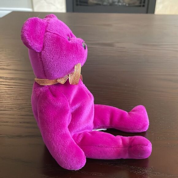 Vintage 1999 Original Ty Beanie Baby Millennium the Purple Bear Excellent Condi… - Picture 2 of 6